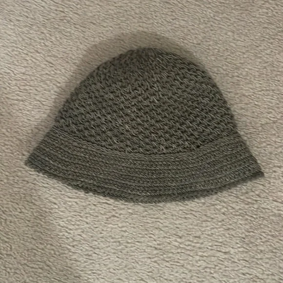 Janessa Leone Khaki green straw bucket Hat - Picture 6 of 9